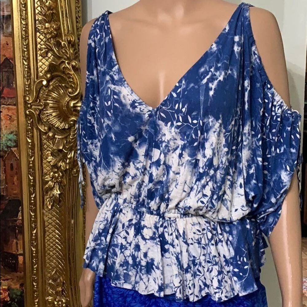 NWOT FREE PEOPLE‎ TIE DYE BLOUSE OVERSIZE S…